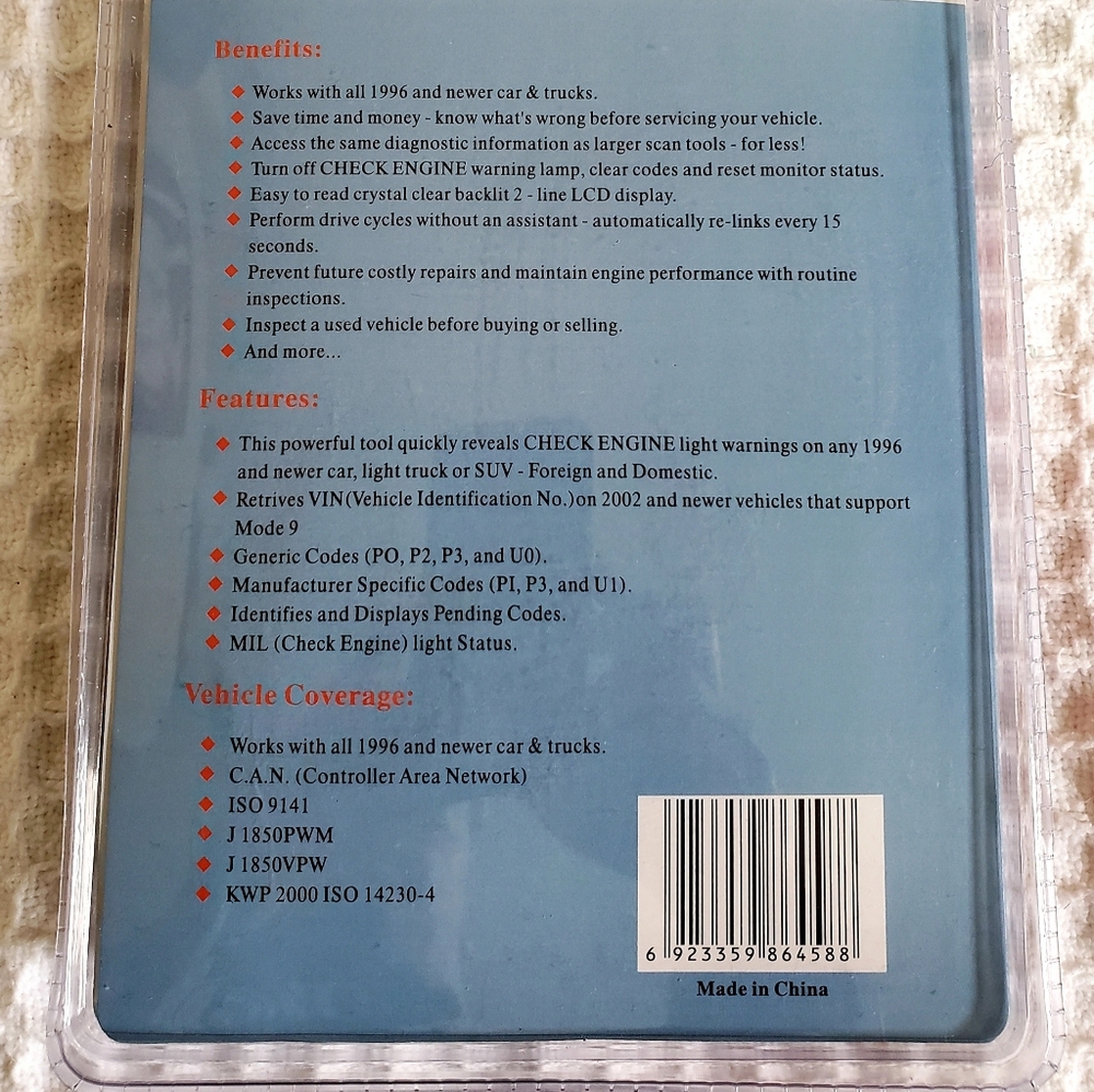 Car Care (Engine Code Reader / OBD 2) - Picture 4 of 5